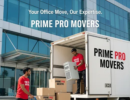 Office Goods Being Loaded Safely Into Prime Pro Movers Truck